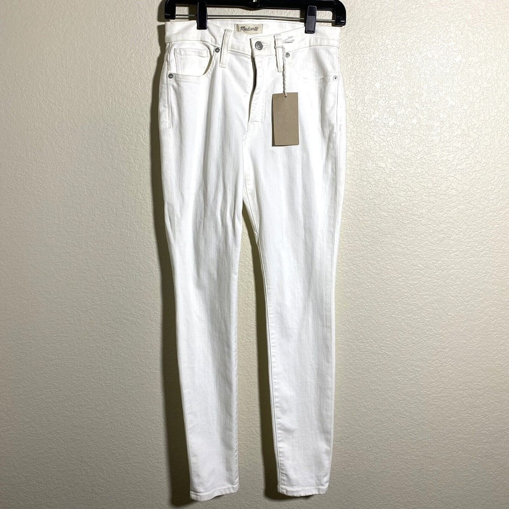 Madewell 9 inch high rise skinny white jeans 27 H5769 NWT